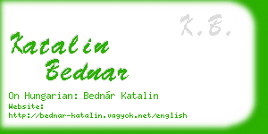 katalin bednar business card