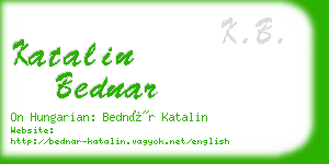 katalin bednar business card